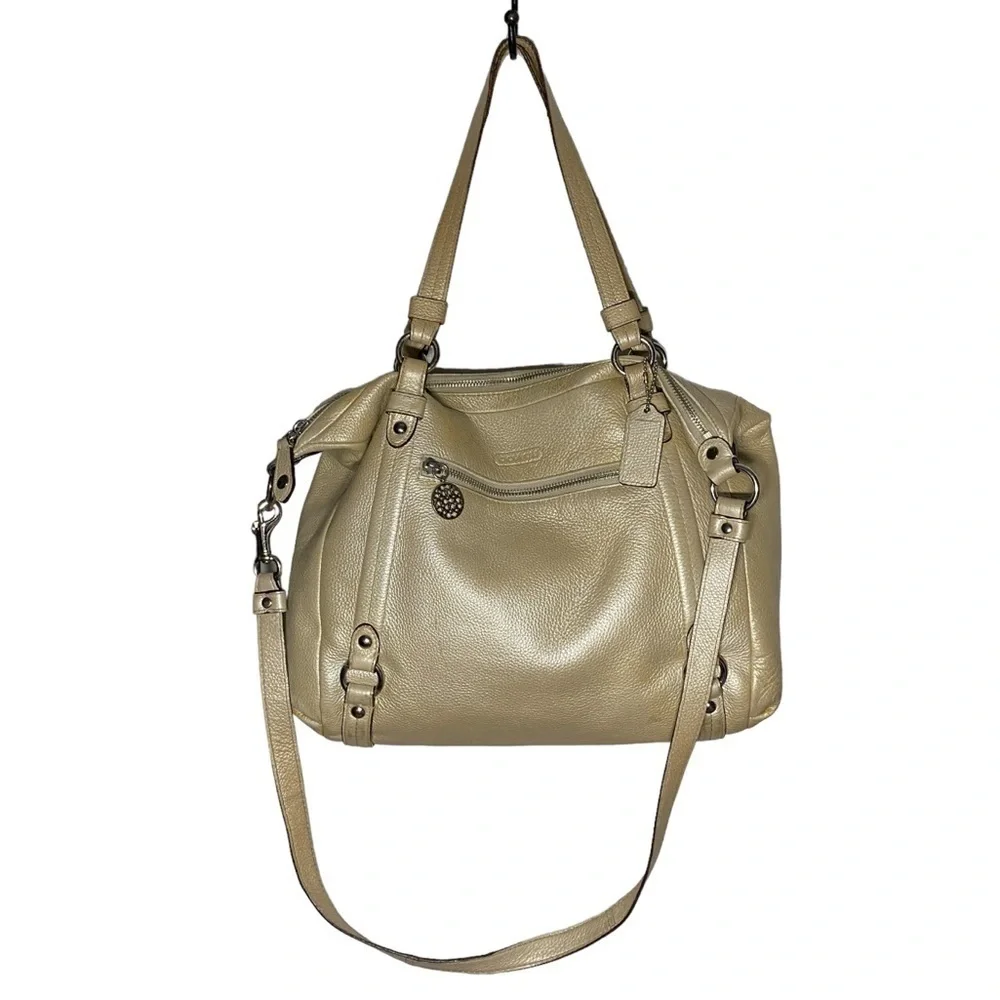 Coach Leather Shoulder Bag With Strap